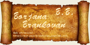 Borjana Brankovan vizit kartica